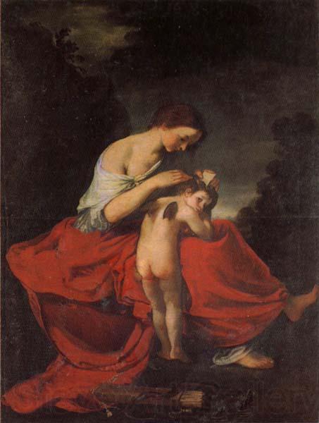 Giovanni da san giovanni Venus Combing Cupid's Hair Spain oil painting art